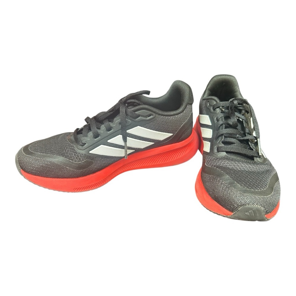 Adidas Black and Red Running Shoes with White Stripes cloud foam shoes